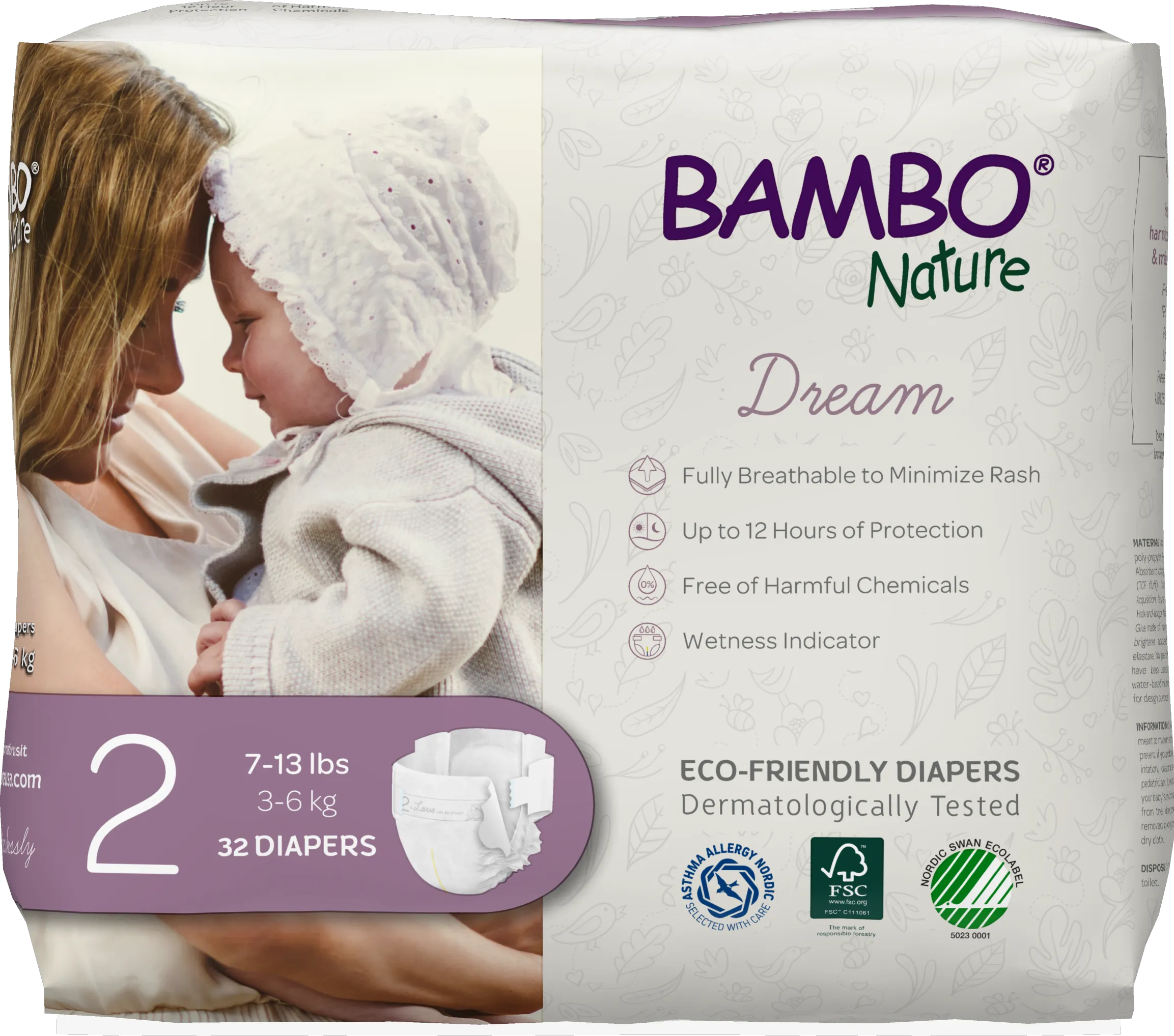 Bambo Nature Dream Baby Diapers Size 2