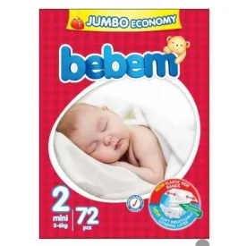 BEBEM MINI 2 3-6KG 72PCS JUMBO ECONOMY