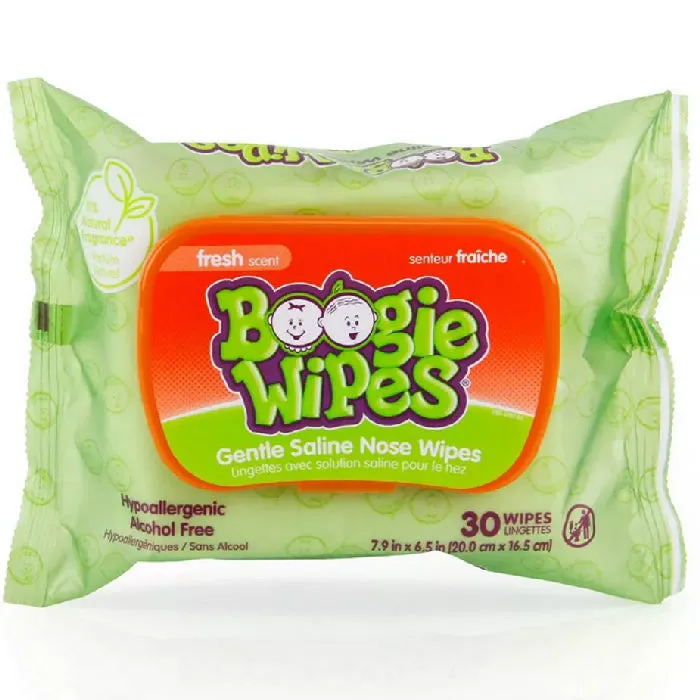 Boogie Wipes Gentle Saline Nose Wipes Fresh Scent 30 Count