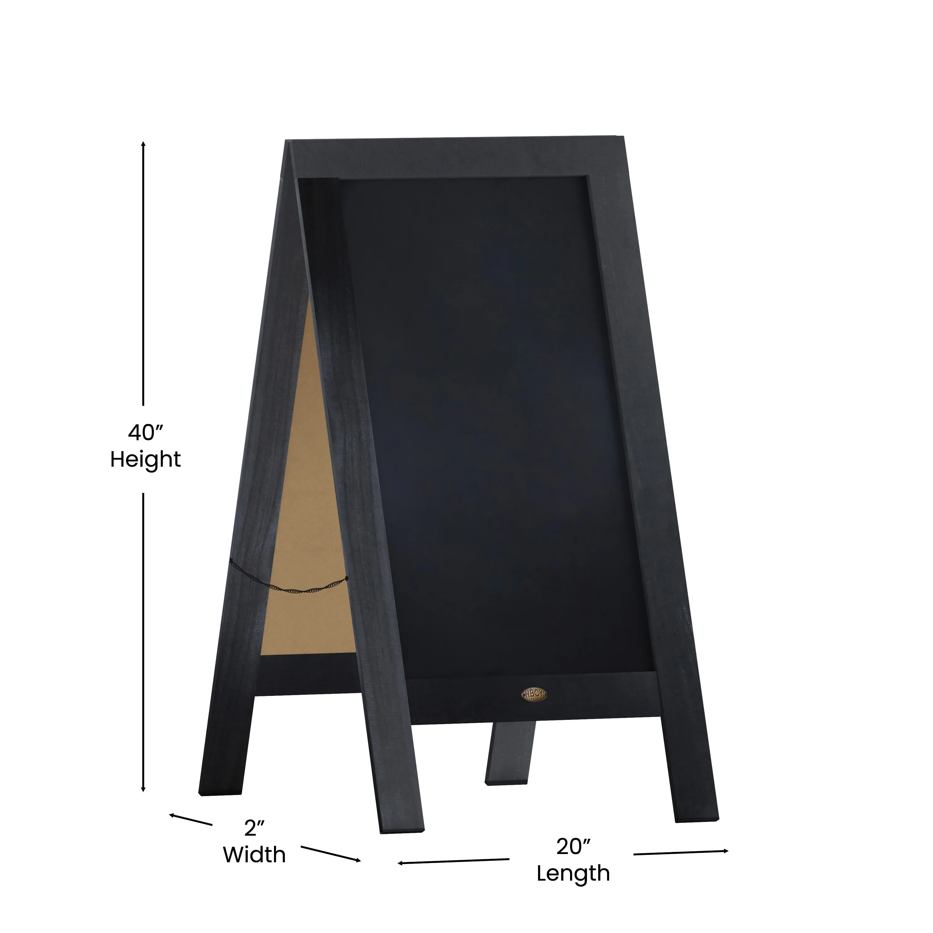 Canterbury Wooden Indoor/Outdoor A-Frame Magnetic Chalkboard Sign Set with 8 Chalk Markers, 10 Stencils, Eraser, and 2 Magnets