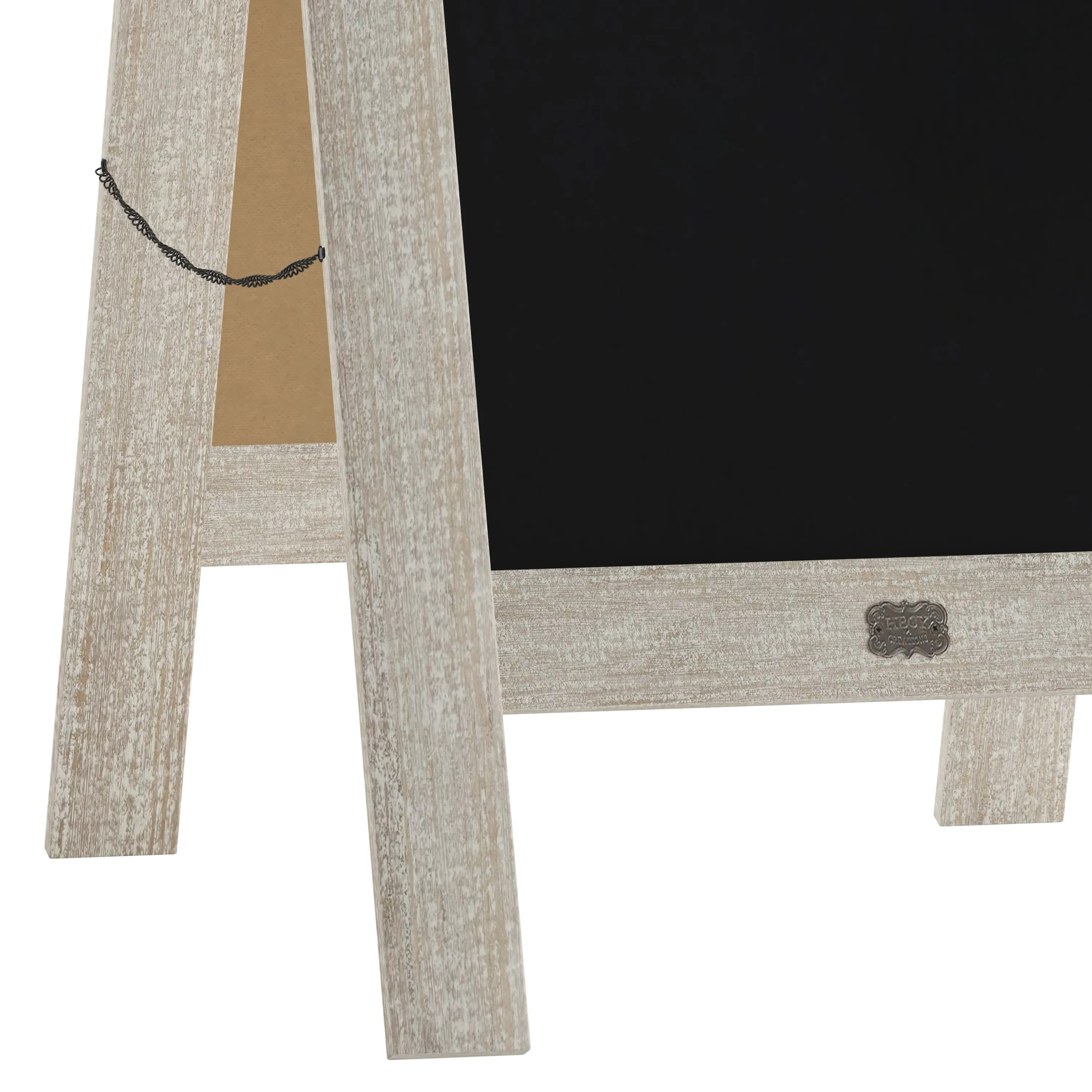Canterbury Wooden Indoor/Outdoor A-Frame Magnetic Chalkboard Sign Set with 8 Chalk Markers, 10 Stencils, Eraser, and 2 Magnets