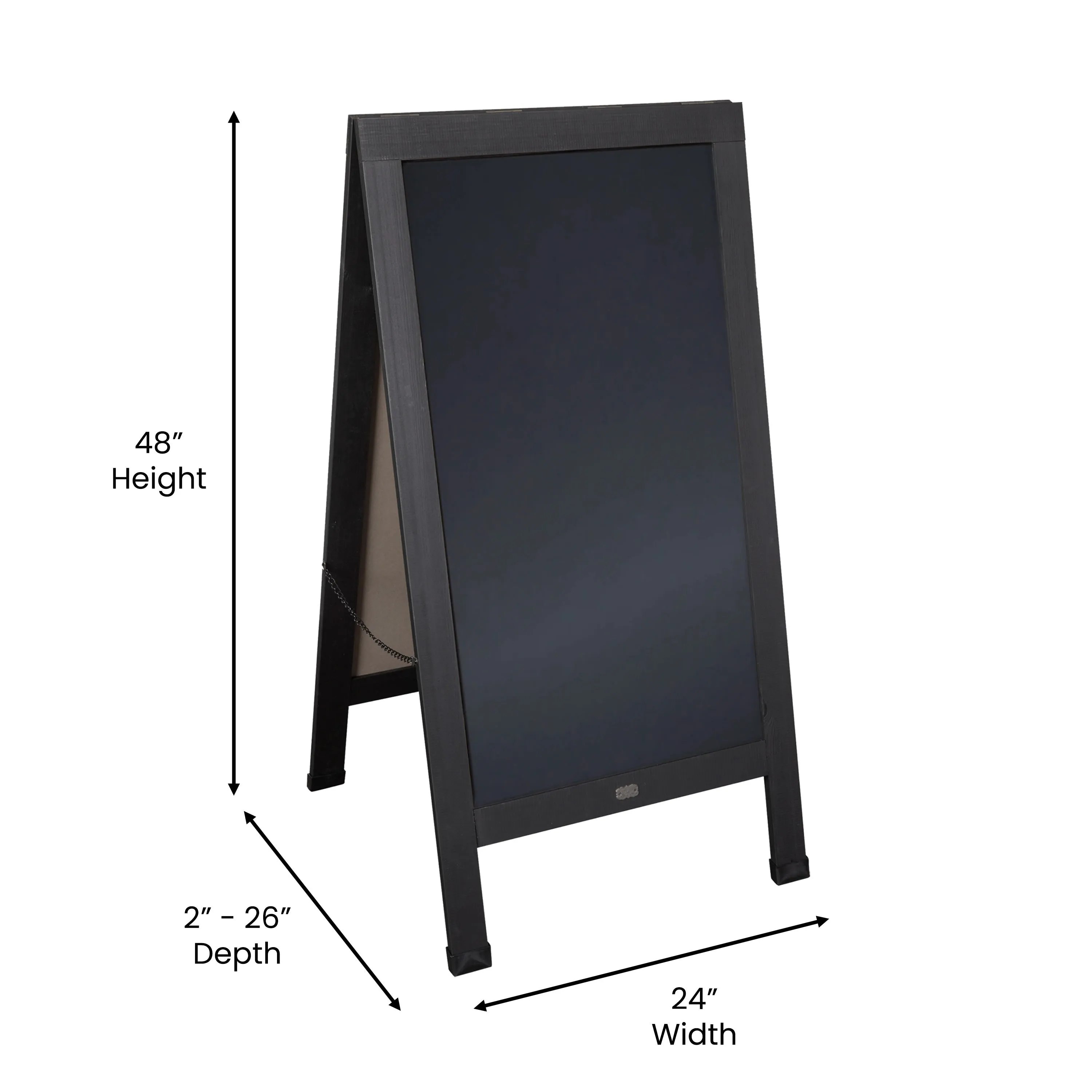 Canterbury Wooden Indoor/Outdoor A-Frame Magnetic Chalkboard Sign Set with 8 Chalk Markers, 10 Stencils, Eraser, and 2 Magnets