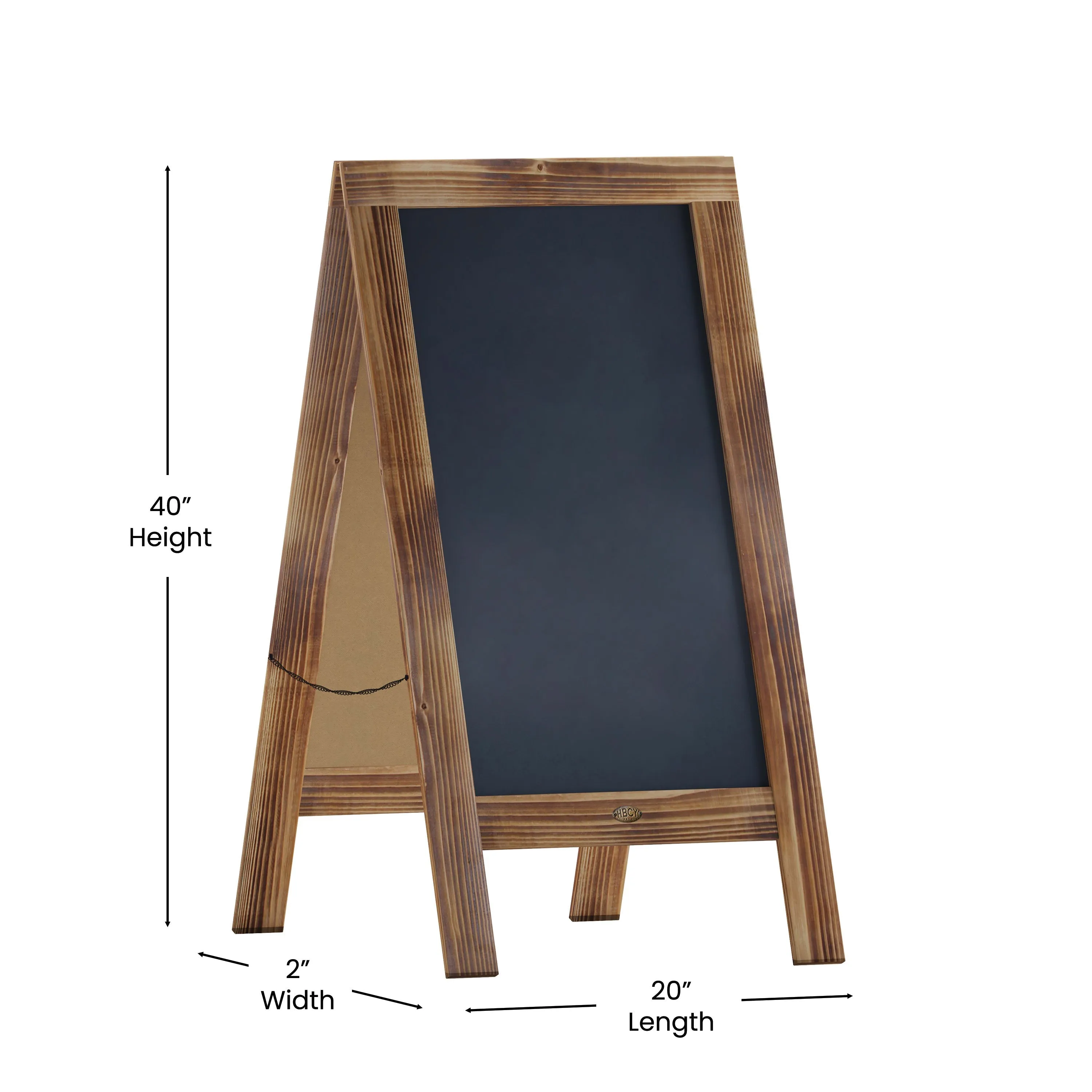 Canterbury Wooden Indoor/Outdoor A-Frame Magnetic Chalkboard Sign Set with 8 Chalk Markers, 10 Stencils, Eraser, and 2 Magnets
