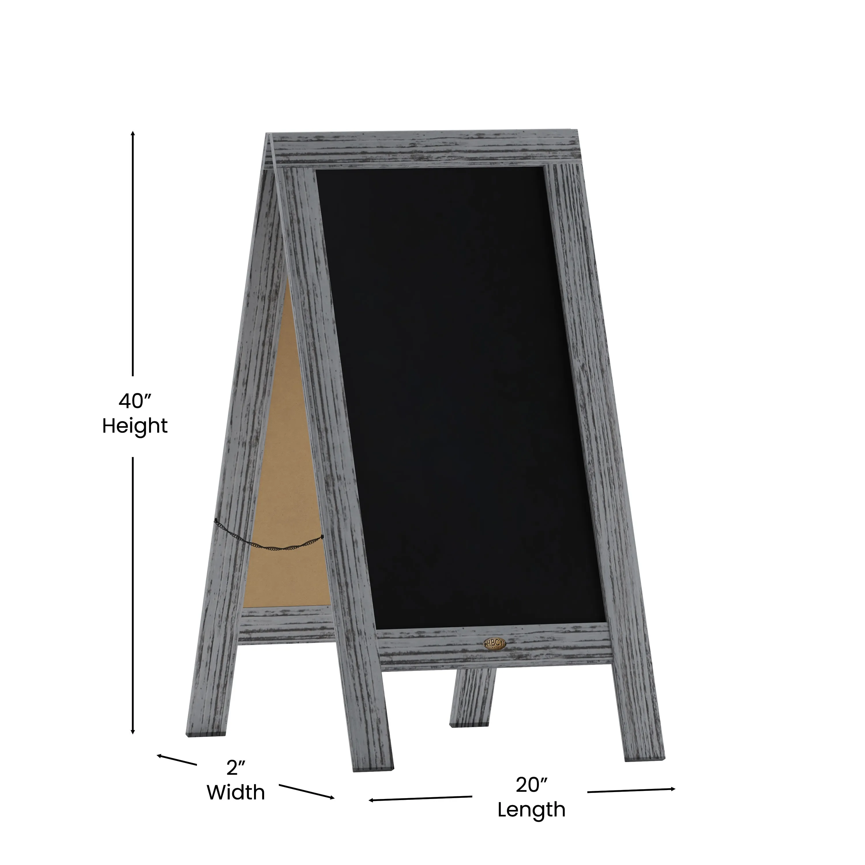 Canterbury Wooden Indoor/Outdoor A-Frame Magnetic Chalkboard Sign Set with 8 Chalk Markers, 10 Stencils, Eraser, and 2 Magnets