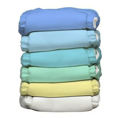 Charlie Banana 6 Diapers 12 Inserts Unisex Pastel One Size Hybrid AIO
