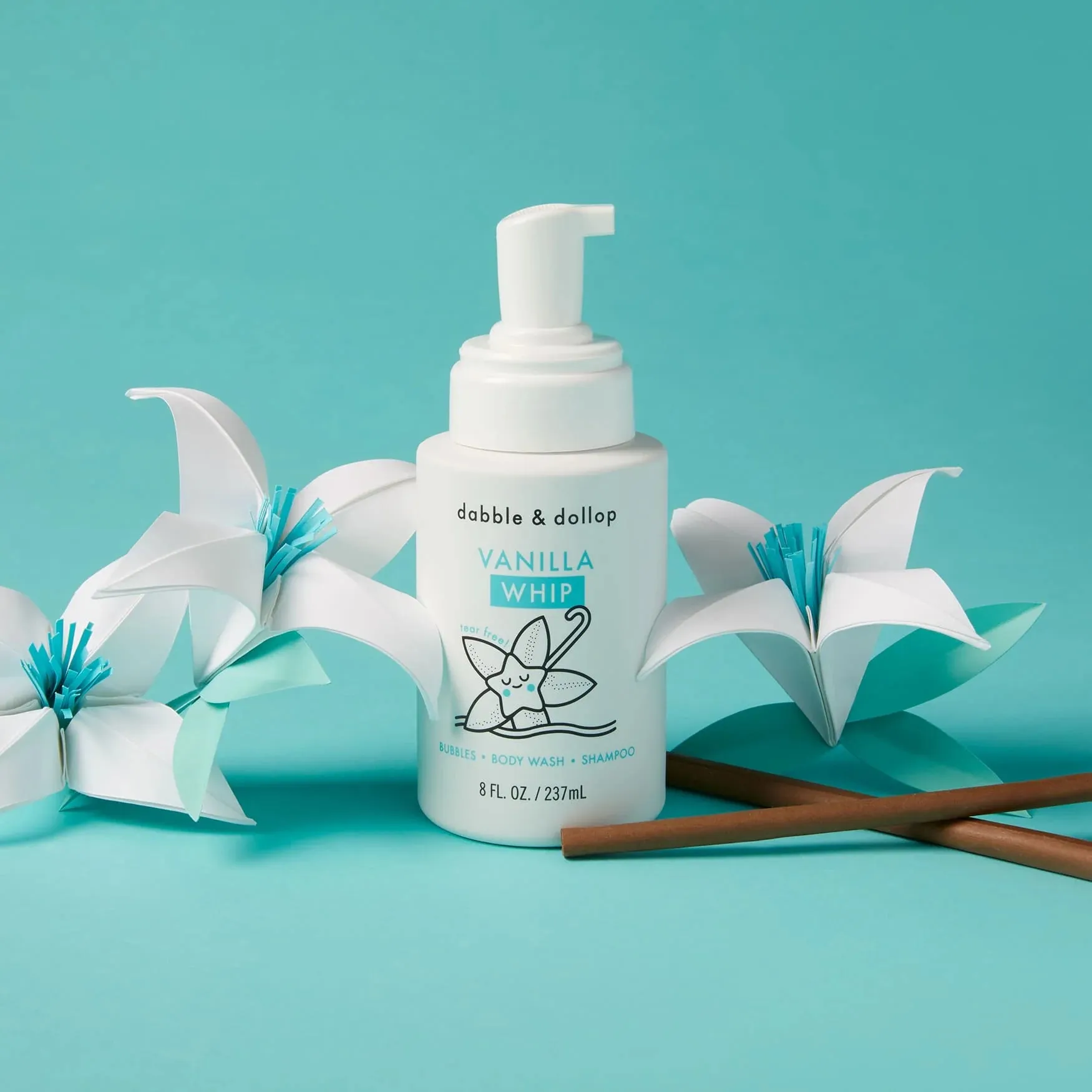 Dabble & Dollop Vanilla Foaming Shampoo, Bubble Bath & Body Wash