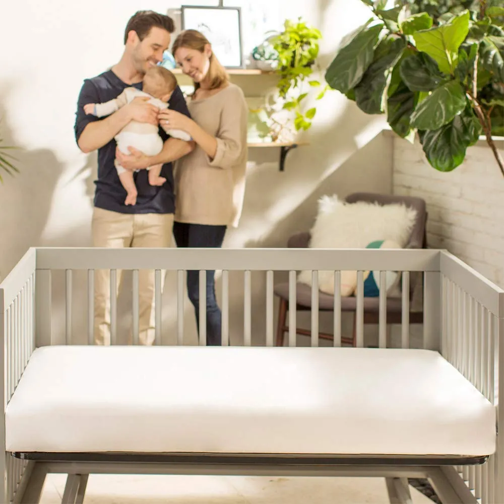 Organic Crib Natural Mattress, Lightweight Non-Toxic Baby and Toddler Bed - 52 x 28 Inches