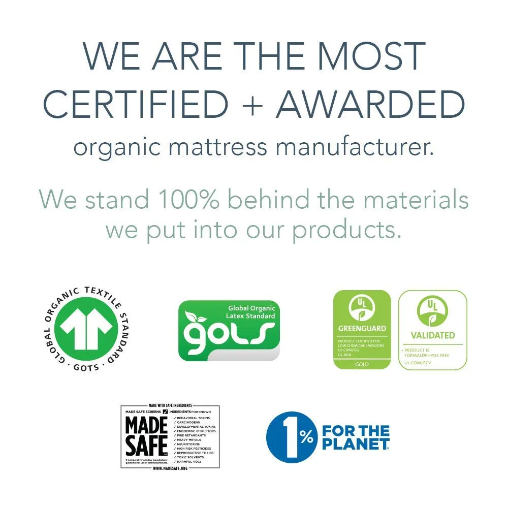 Organic Crib Natural Mattress, Lightweight Non-Toxic Baby and Toddler Bed - 52 x 28 Inches