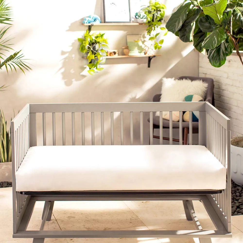 Organic Crib Natural Mattress, Lightweight Non-Toxic Baby and Toddler Bed - 52 x 28 Inches
