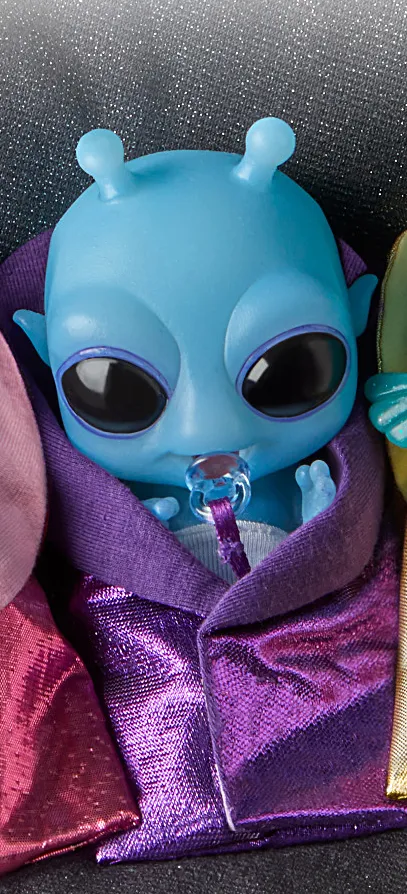 The Ashton-Drake Galleries Out-of-This-World Alien Baby Doll Collection Issue #2: Nova Alien Silicone Miniature Baby Doll with Removable Pacifier & Cosmic Swaddling Blanket 4-Inches