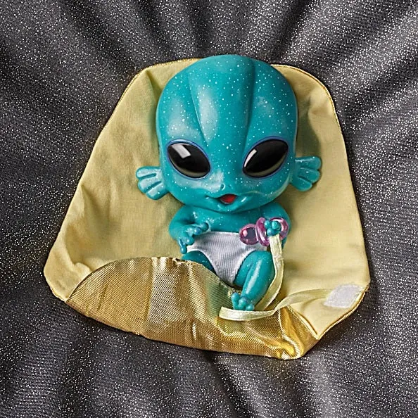The Ashton-Drake Galleries Out-of-This-World Alien Baby Doll Collection Issue #3: Zenith Alien Silicone Miniature Baby Doll with Removable Pacifier & Cosmic Swaddling Blanket 4-Inches