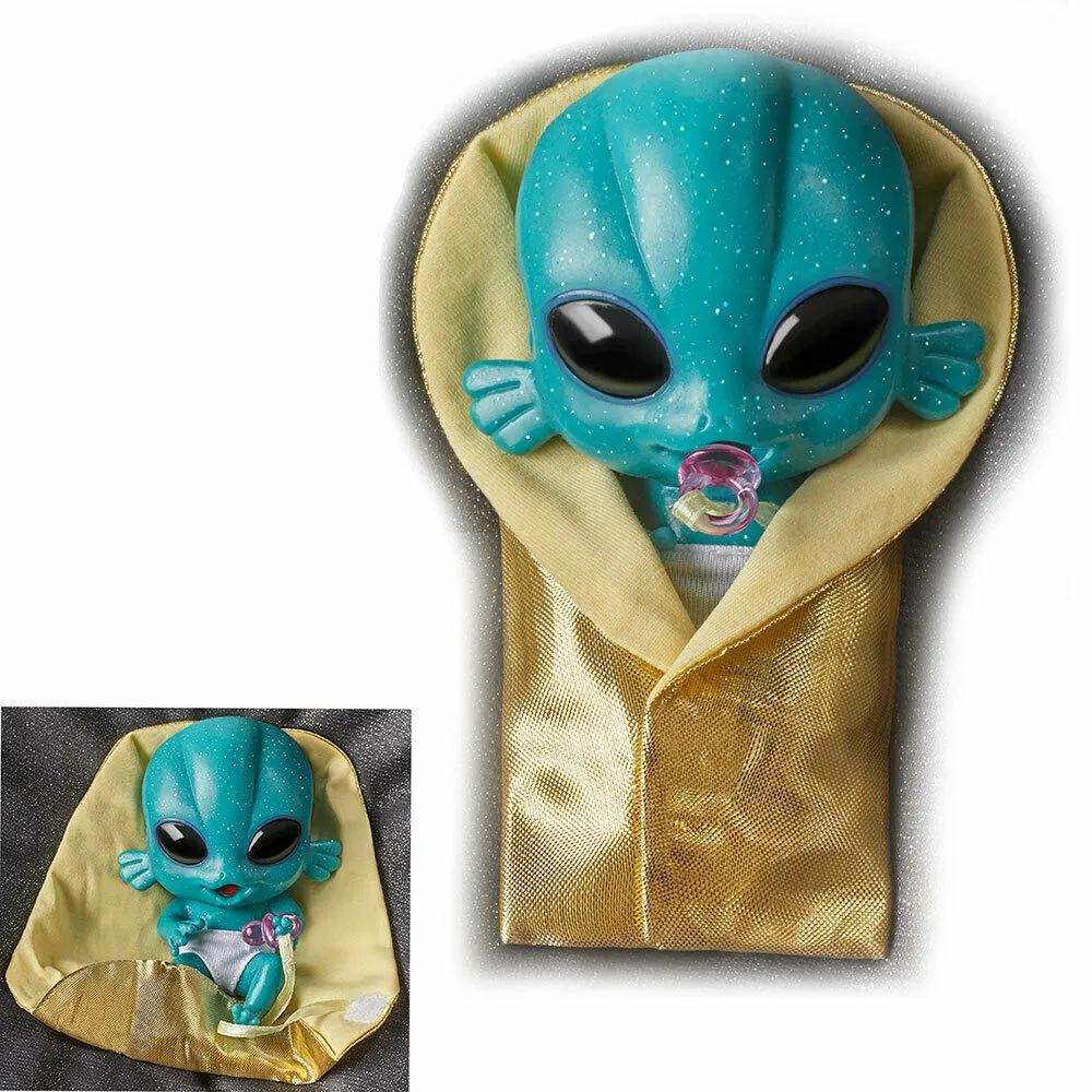 The Ashton-Drake Galleries Out-of-This-World Alien Baby Doll Collection Issue #3: Zenith Alien Silicone Miniature Baby Doll with Removable Pacifier & Cosmic Swaddling Blanket 4-Inches